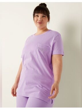 Size Small PINK VS BLING Campus Lavender Short Sleeve Tee